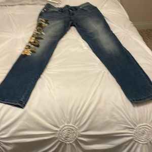 Embroidered jeans from INC